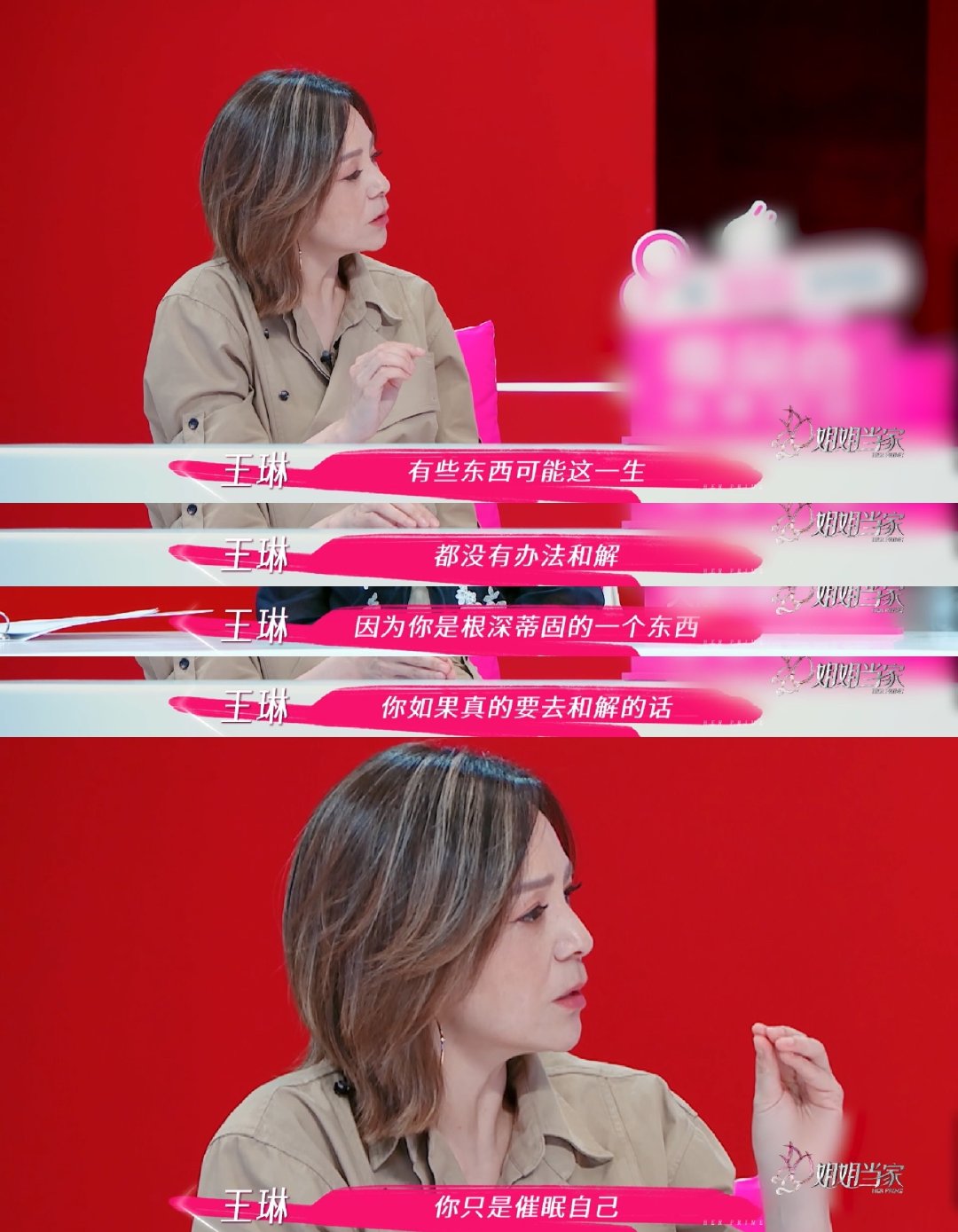 王琳说有些事情一生都无法和解王琳说要是和父母和解也只是催眠自己 ​​​