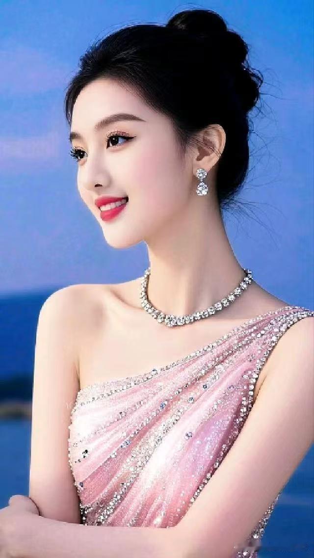 长相思·碧海芳姿
 
天蔚蓝，水微澜，高髻云鬟玉耳悬。粉裙缀碎钻。
笑嫣然，韵清
