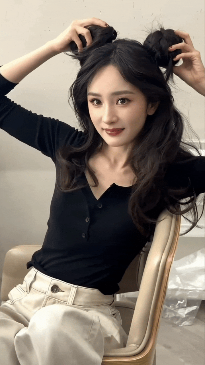 杨幂这个样子美得很自然！