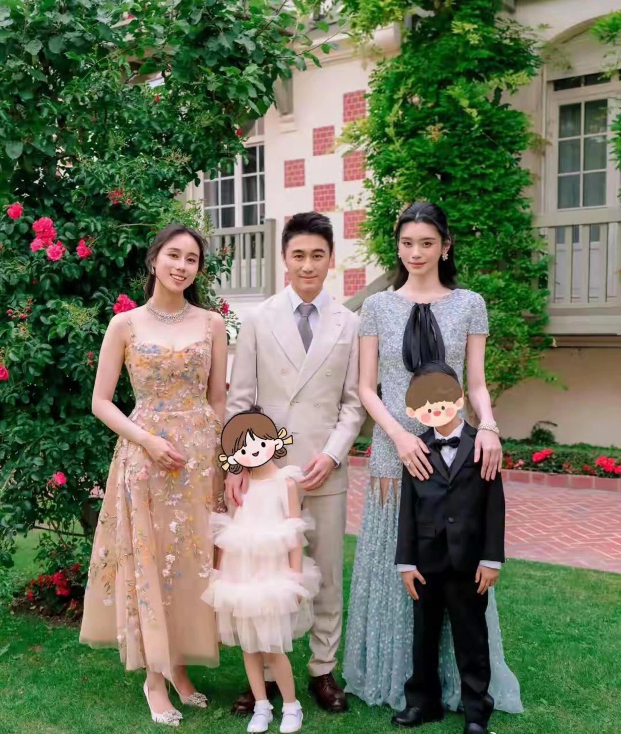 何猷君奚梦瑶婚礼，四房兄弟姐妹都到了