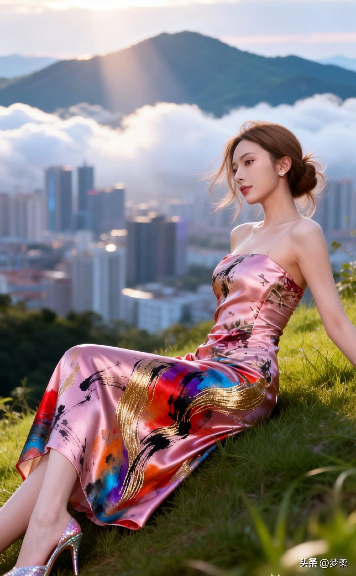 云海之上，都市繁华尽收眼底，她优雅的姿态，宛如画中仙子