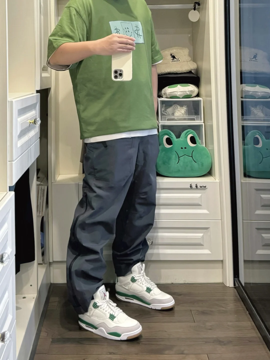 户外冲锋裤｜绿色系穿搭