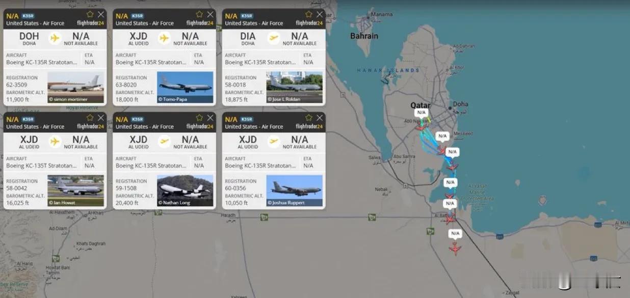 特朗普是否会对伊朗发动袭击？媒体们都在寻找蛛丝马迹：
1航班追踪网站 Fligh