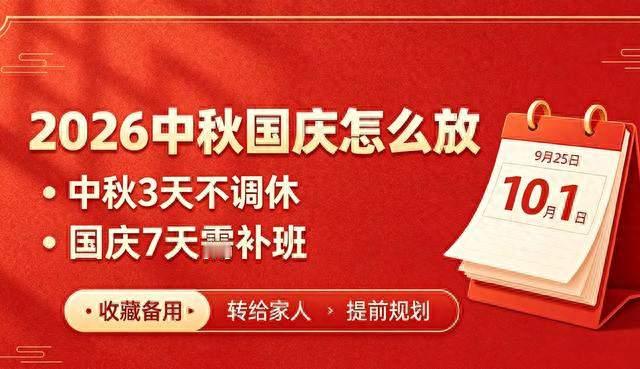 2026中秋不调休？别急着乐！国庆补班+加班费真相来了