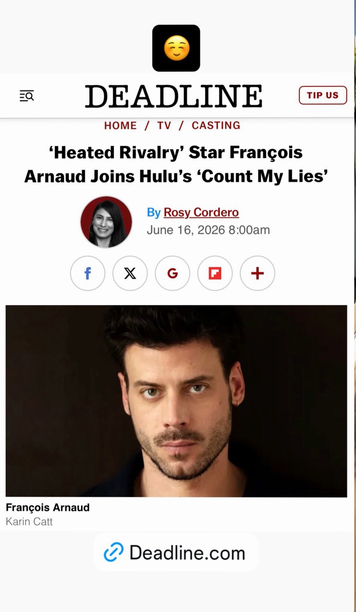 François Arnaud / 弗朗索瓦·阿诺德将加盟Hulu剧集《Coun