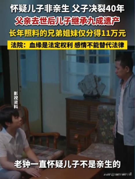 “不赡养，不送终，也能分遗产？”上海，男子因怀疑儿子非亲生，从小对其不待见。后来