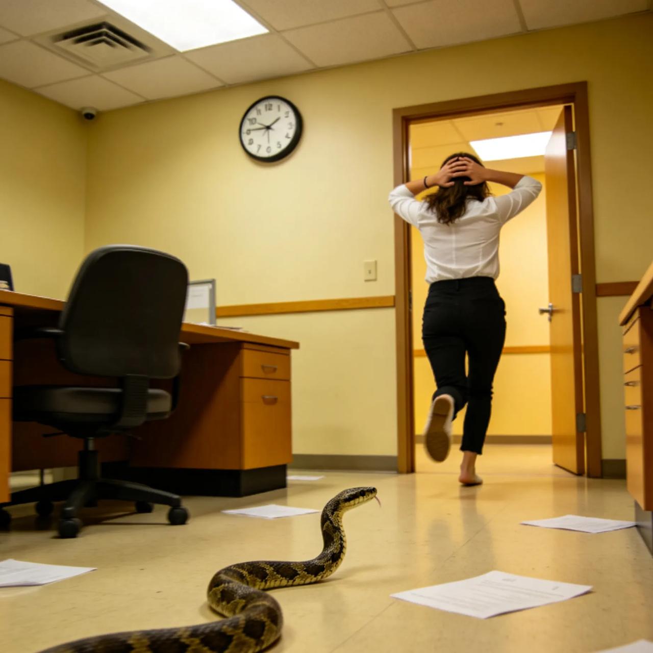 蛇爬进值班房，女子当场吓跑！换做是我，估计也会疯跑…
 

今天刷到个视频，真的
