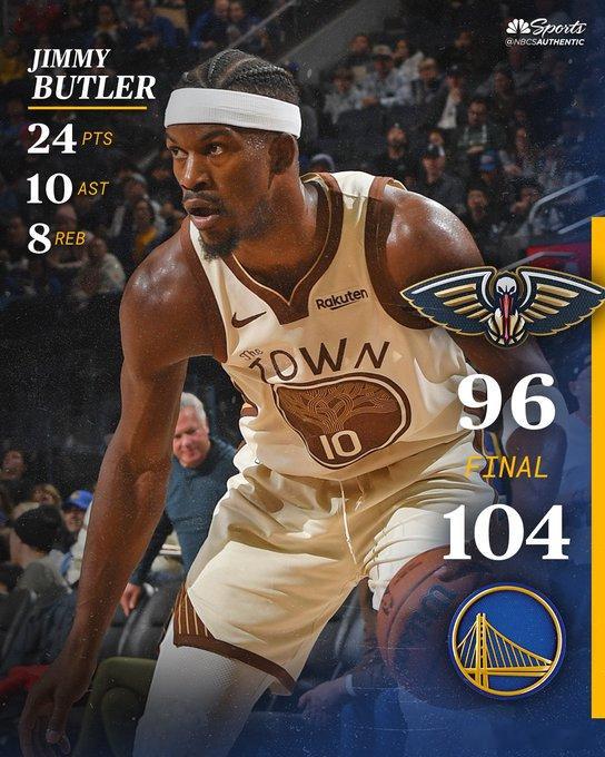 库里伤缺勇士胜鹈鹕 勇士104-96战胜鹈鹕，今天库里伤缺，勇士全队狂扔47记三