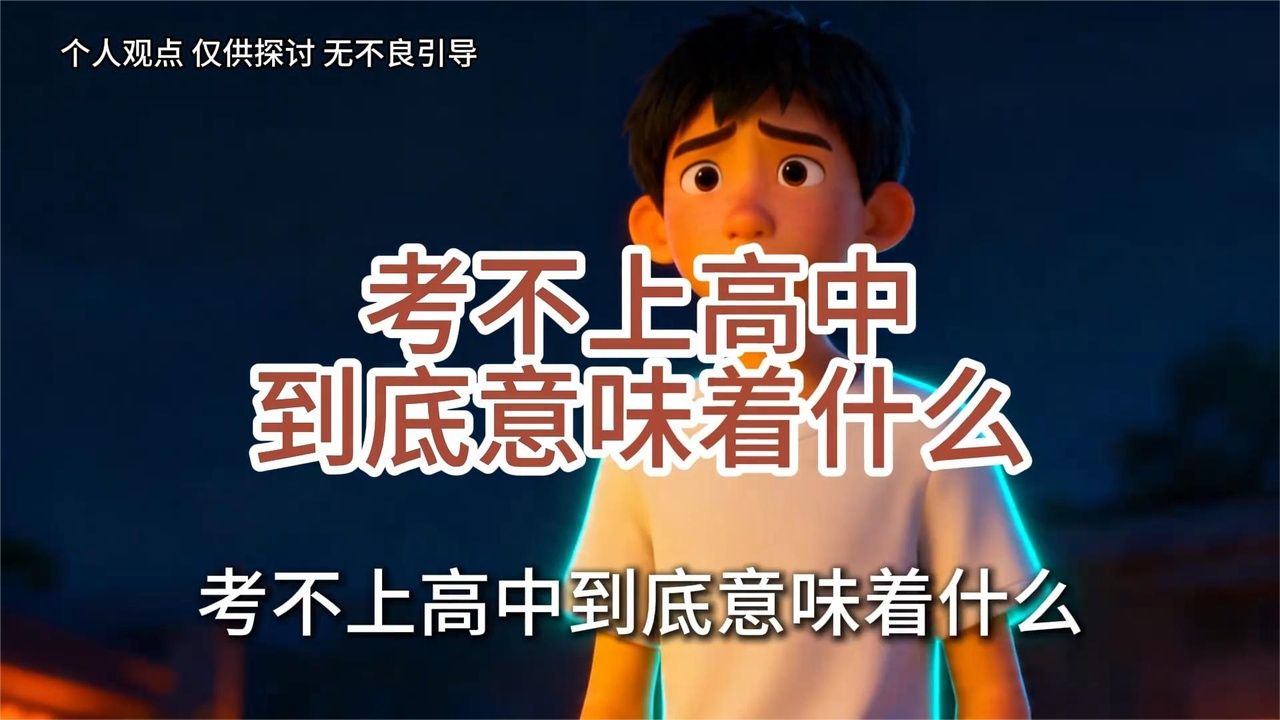 中考是人生第一道分水岭，认真对待，不留遗憾。