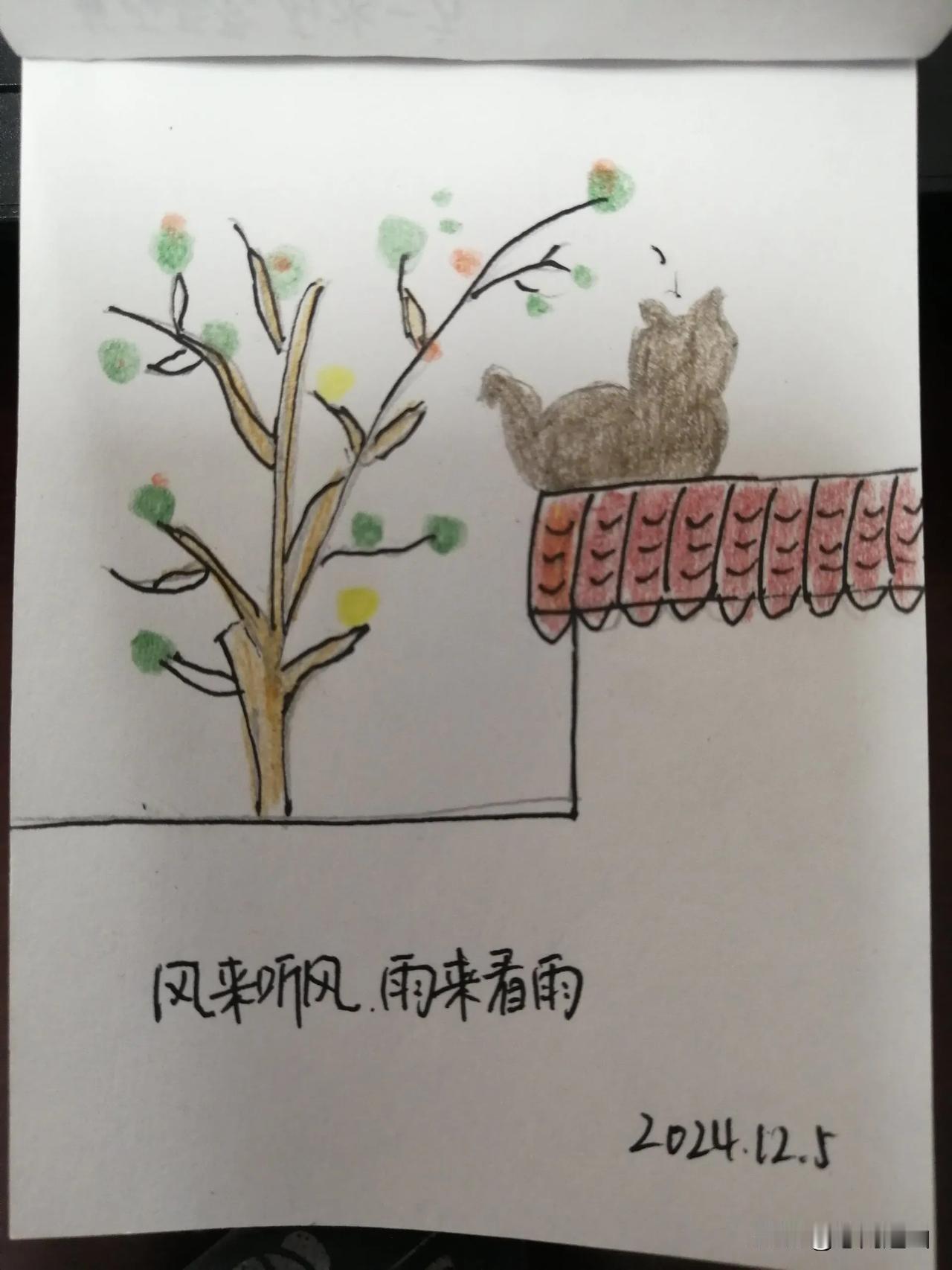 简笔画而已，没想到也会“三天不练手生”。
上半年，有一阵子坚持天天画，刚有点点味