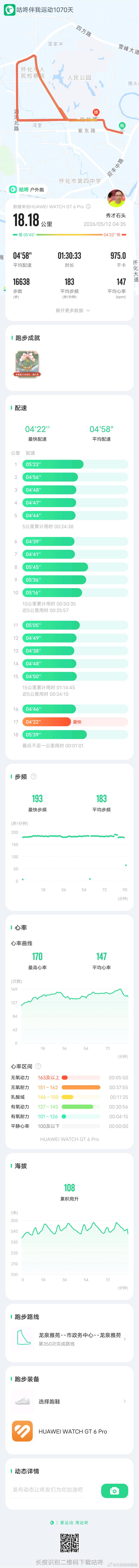 「 今日跑步打卡，咕咚APP记录每一次出发。 咕咚APP 咕咚跑步打卡 咕咚精准