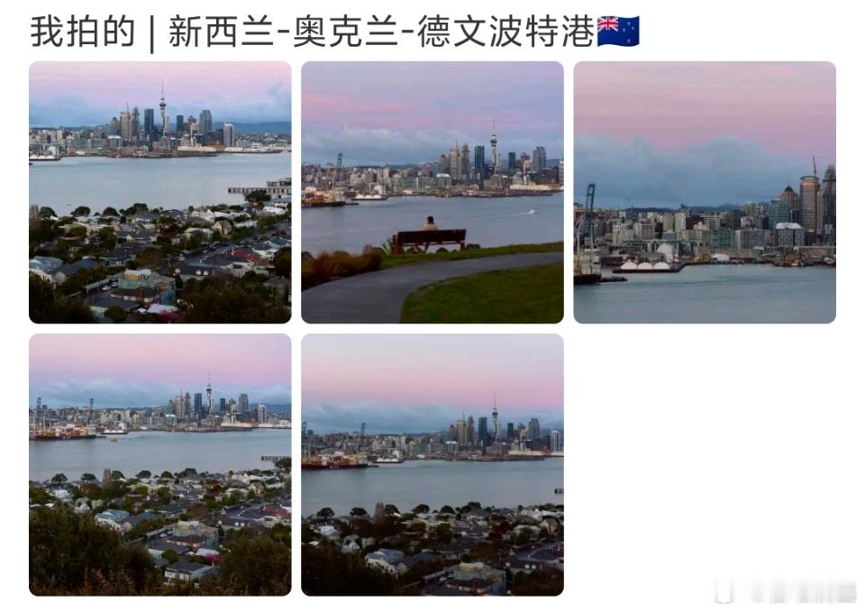 李现分享新西兰随拍李现镜头下的粉紫色奥克兰，好会拍李现镜头下的奥克兰 ​​​