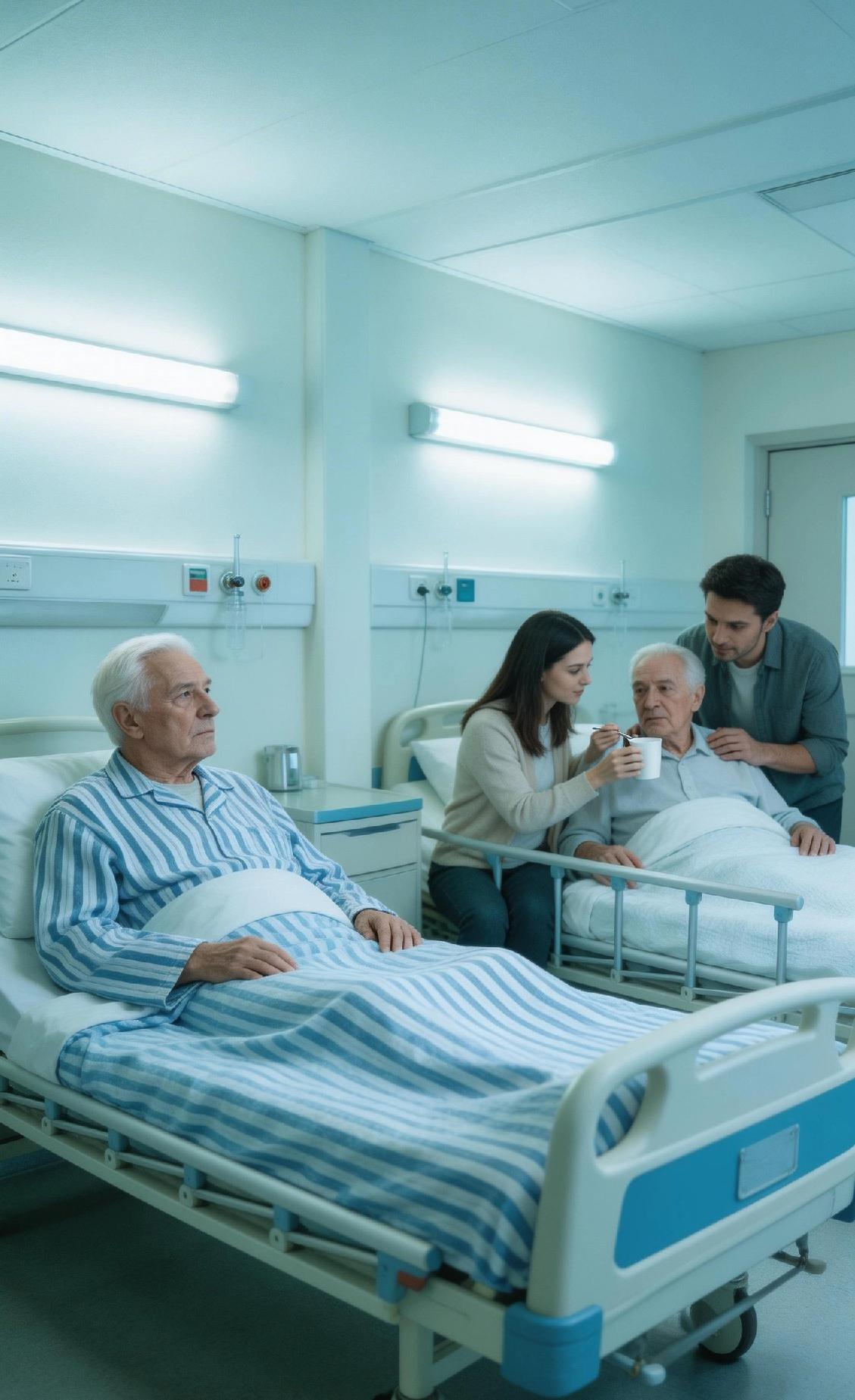 在医院里，看到那些无子女陪伴，或是子女远在国外的老人，不禁感慨，人老了，最大的底