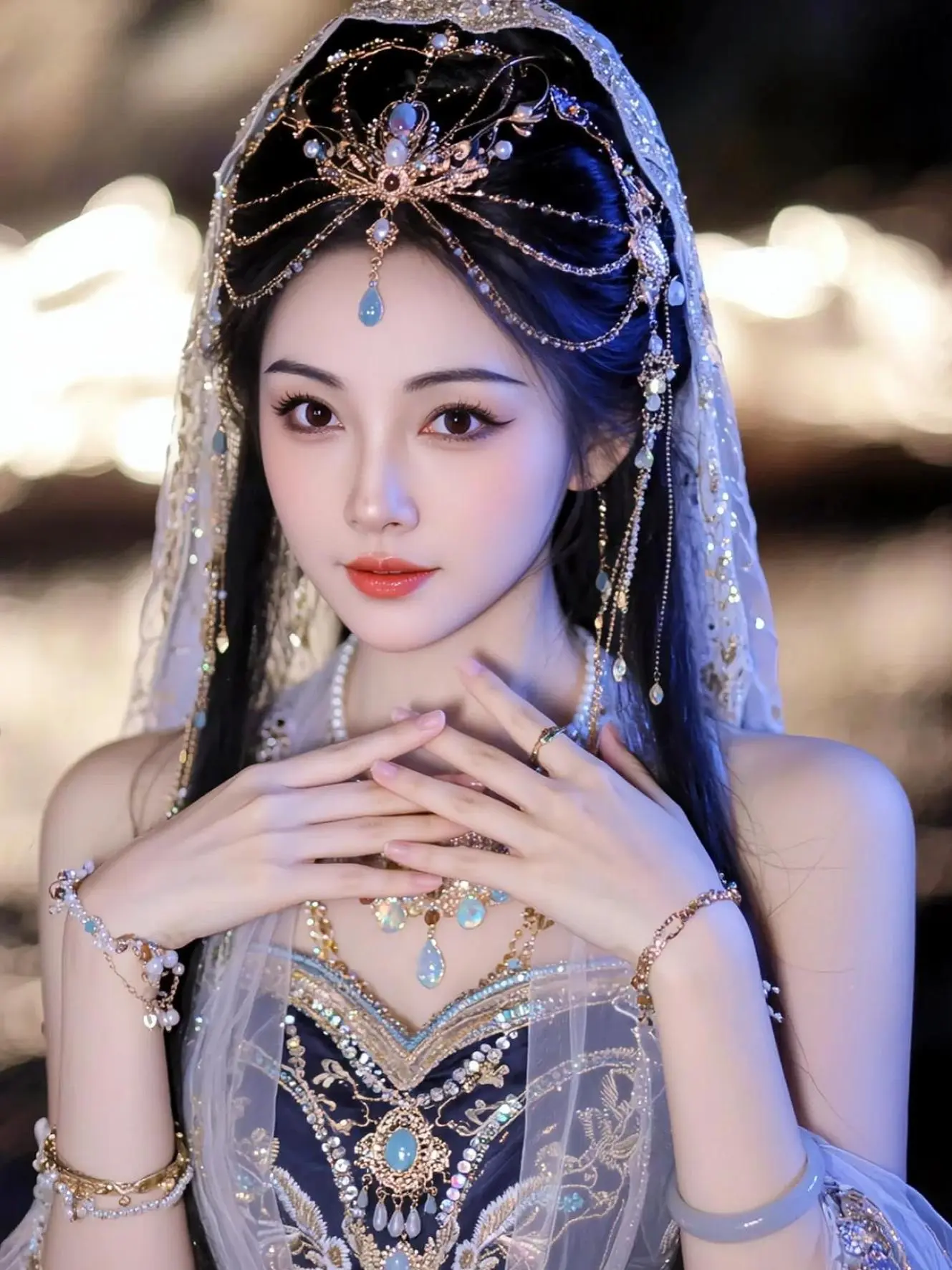 ai创作 美女 上热搜 妲己 妖艳太子妃