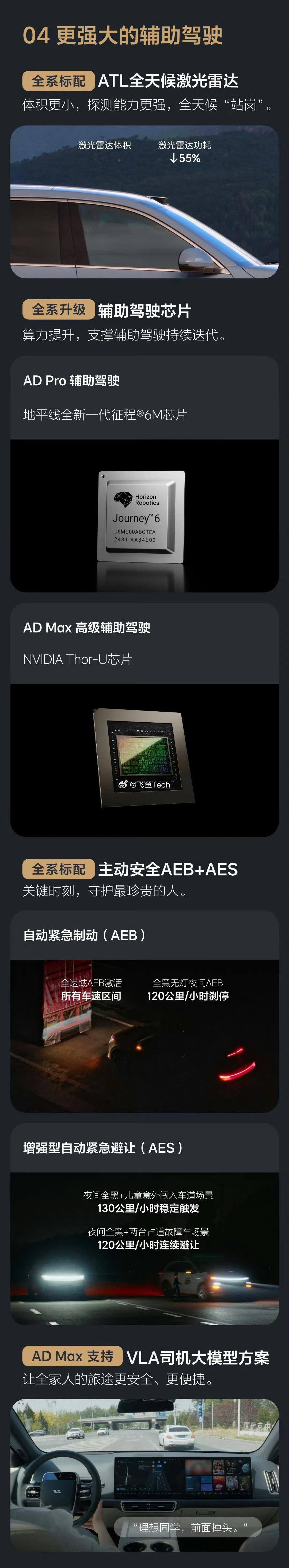 这回理想算是把家底都掏出来了！今天发布会直接四车齐发，L6到L9全系升级，激光雷