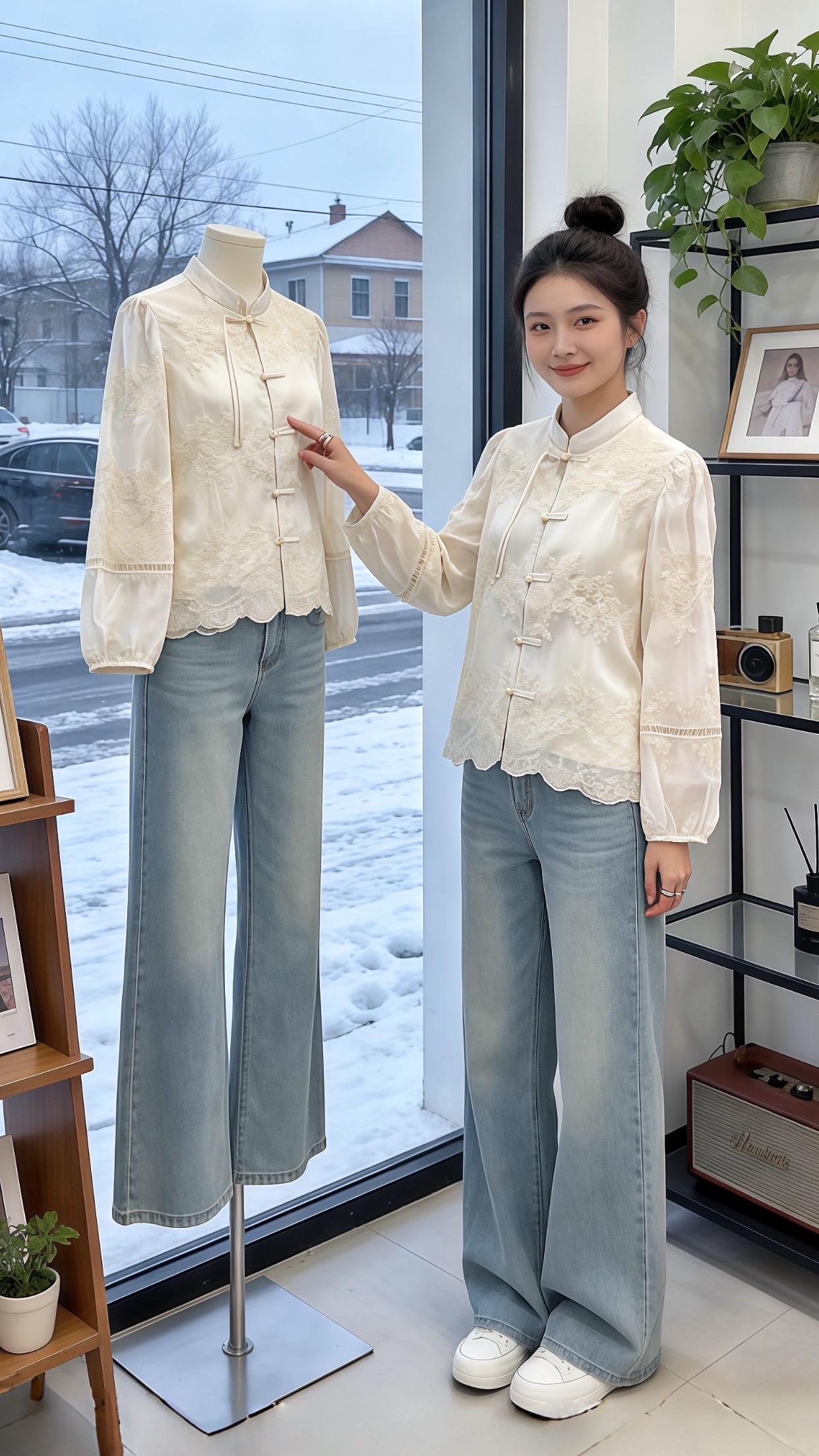 这也太好看了 国风衬衫 气质穿搭 穿搭提升精致感的小巧思 年底微胖女生体面穿搭