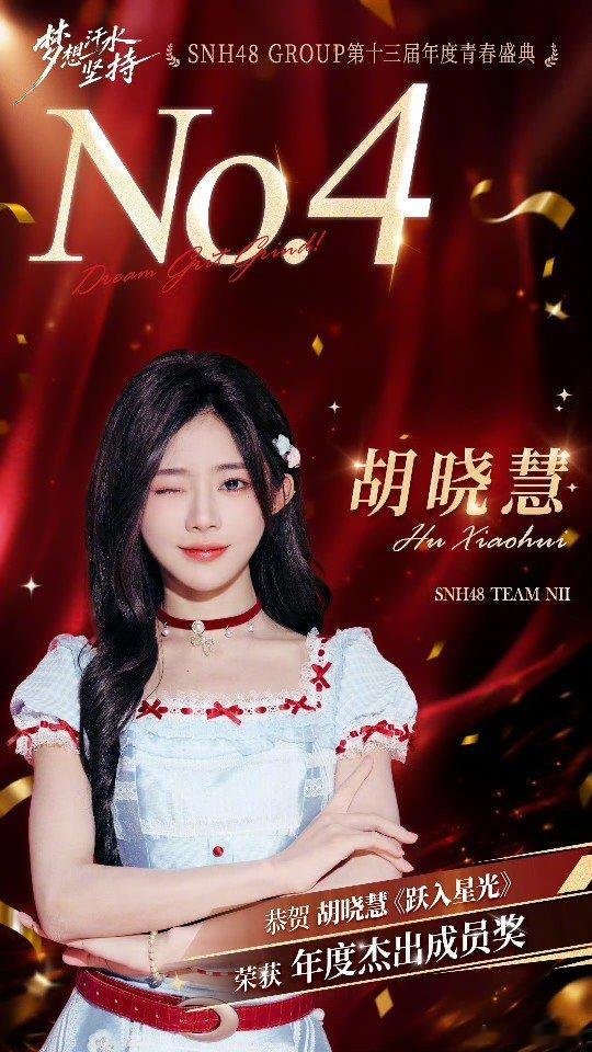 胡晓慧第四胡晓慧总选第四 胡晓慧总选第四！晓慧晓慧有智慧！恭喜 