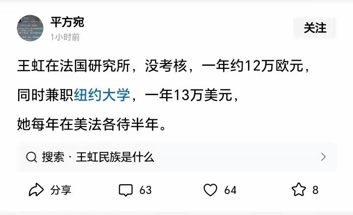王虹这样的工作状态，是典型的欧美体系下的学者了，即使她没有获得菲尔茨奖，也是，现
