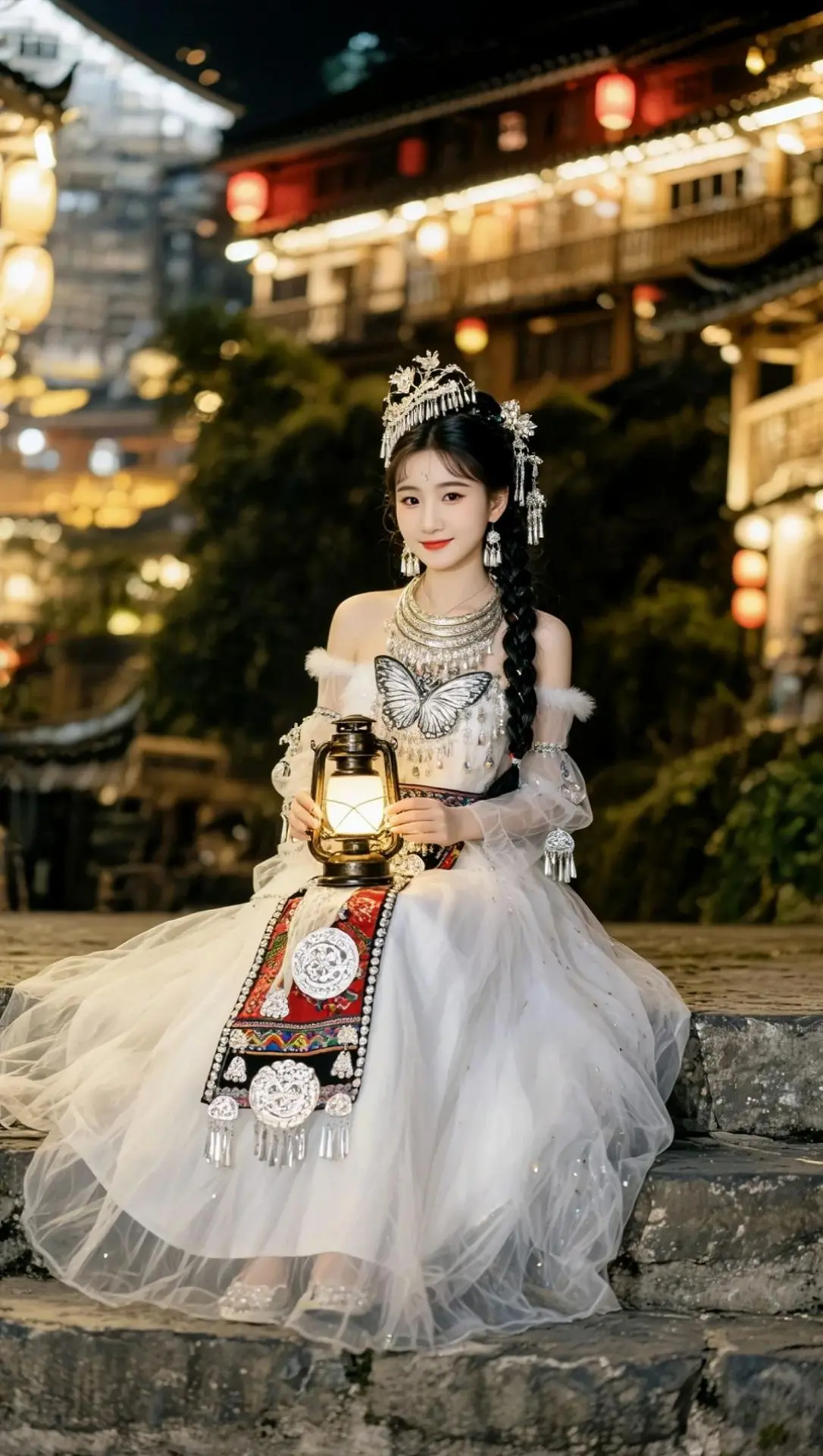 AI苗寨夜景写真 ai创作全新升级