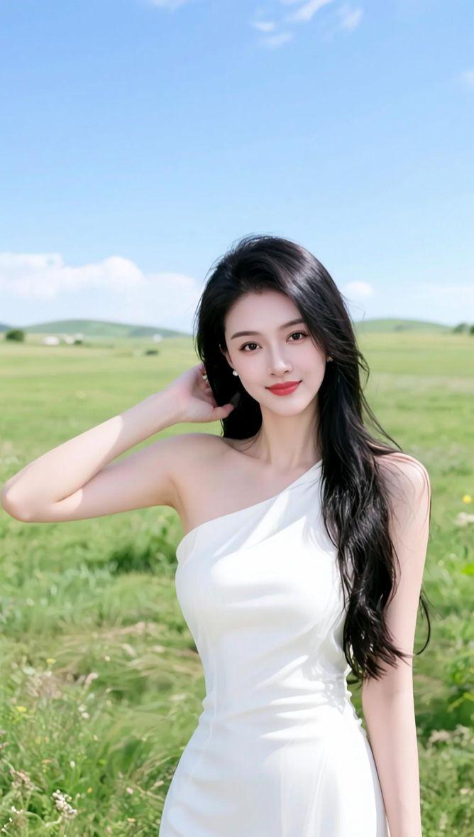 AI草原清新写真 随变ai随便玩 氛围感拍照 优雅气质 搞笑配音