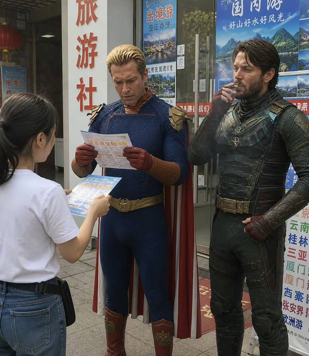 当祖国人来中国旅游，甚至还获得了锦旗？