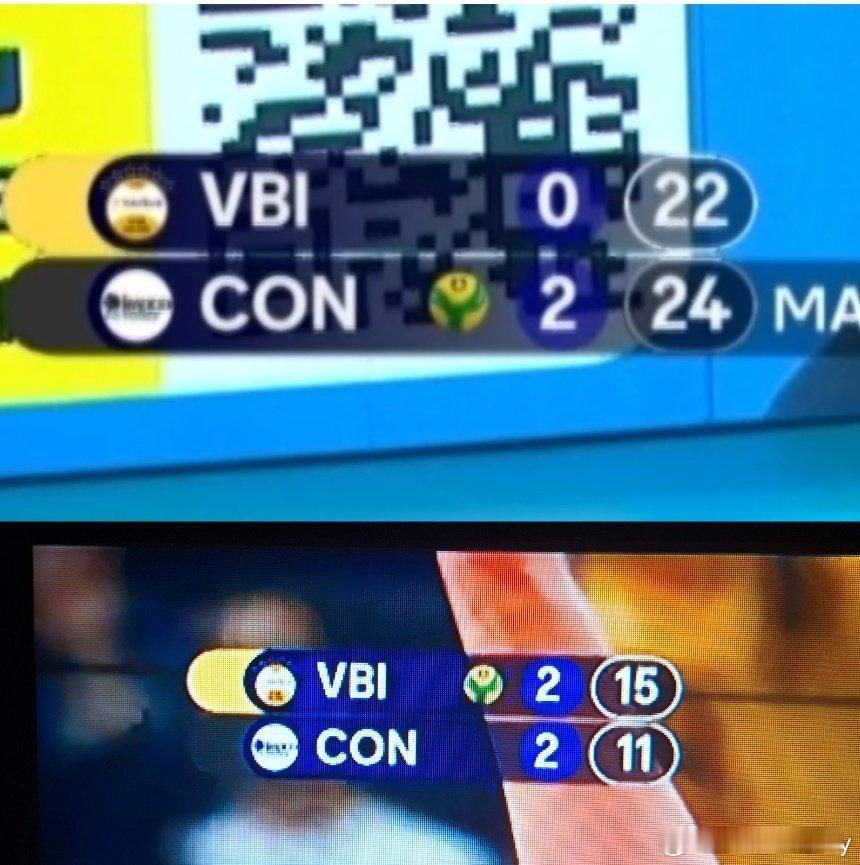 这个比分截图会让好多人记住。3-0的球变成2-3，第三局24-22领先2分的情况
