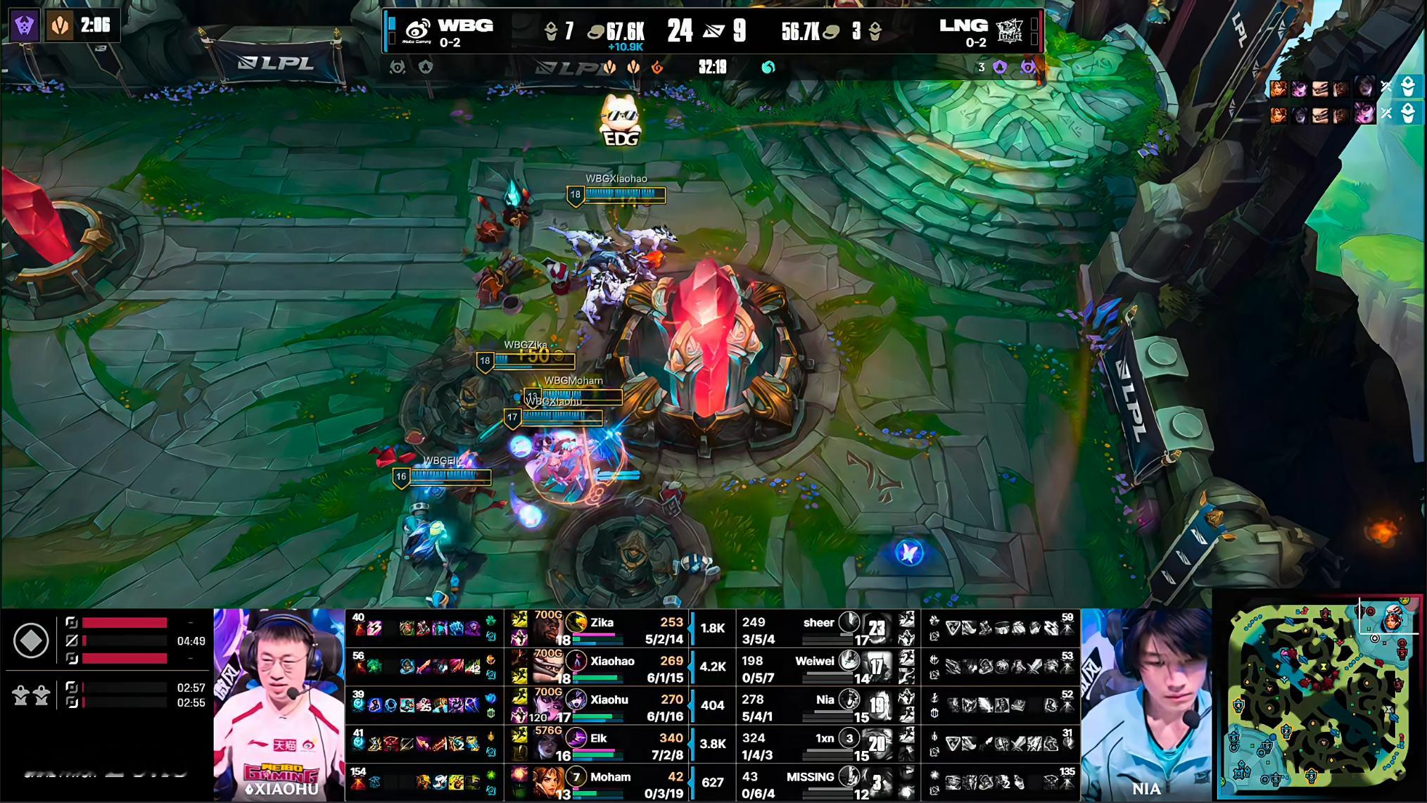 WBG 2-0 LNGxiaohao被激活了！这把不给MVP！因为抢了ELK的五