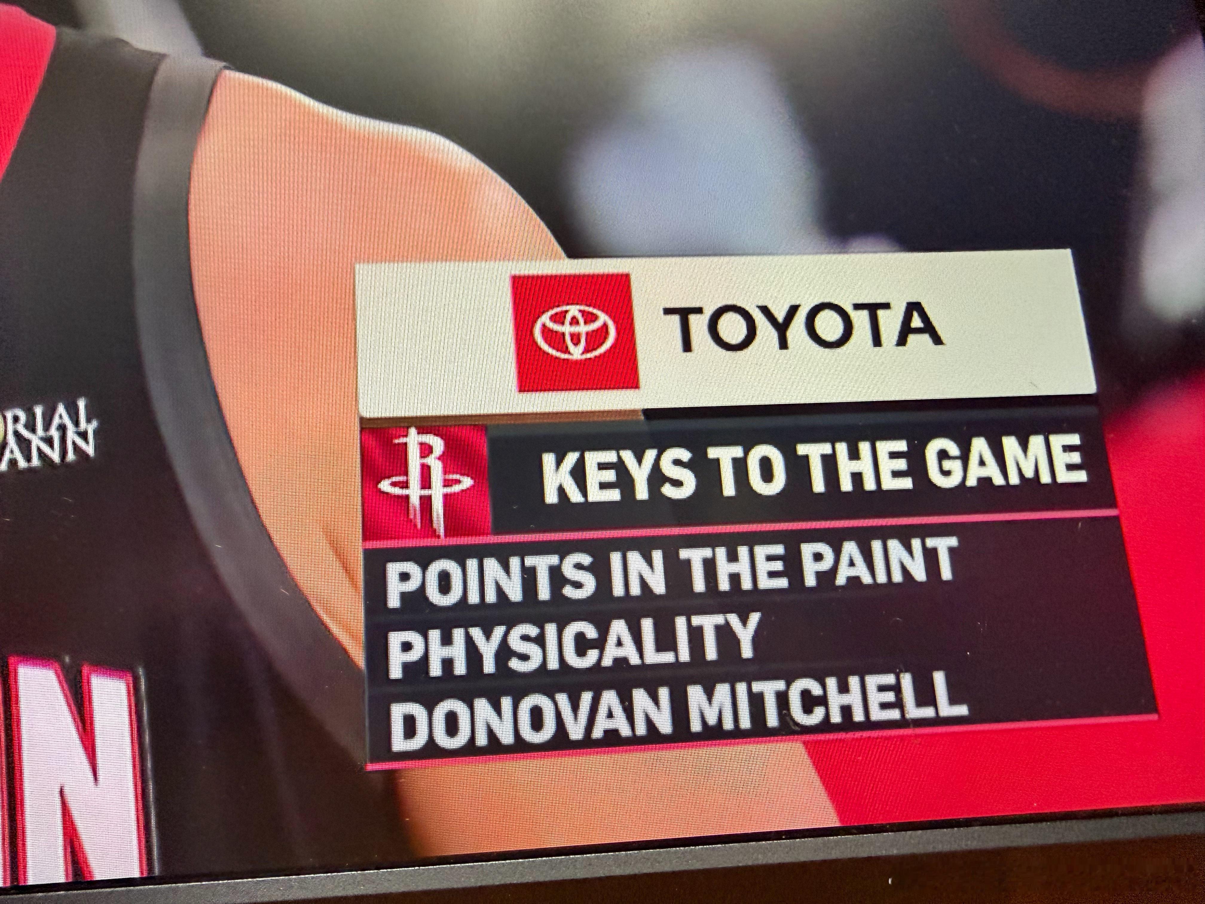 主场对阵骑士的取胜之匙：内线得分上对抗防住米切尔主场电视台依然够直白骑士vs火箭