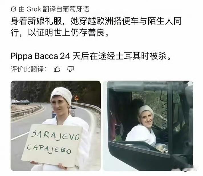 一位欧洲行为艺术家，穿上洁白婚纱，以搭顺风车穷游的方式穿越欧洲。她想用这场特殊的