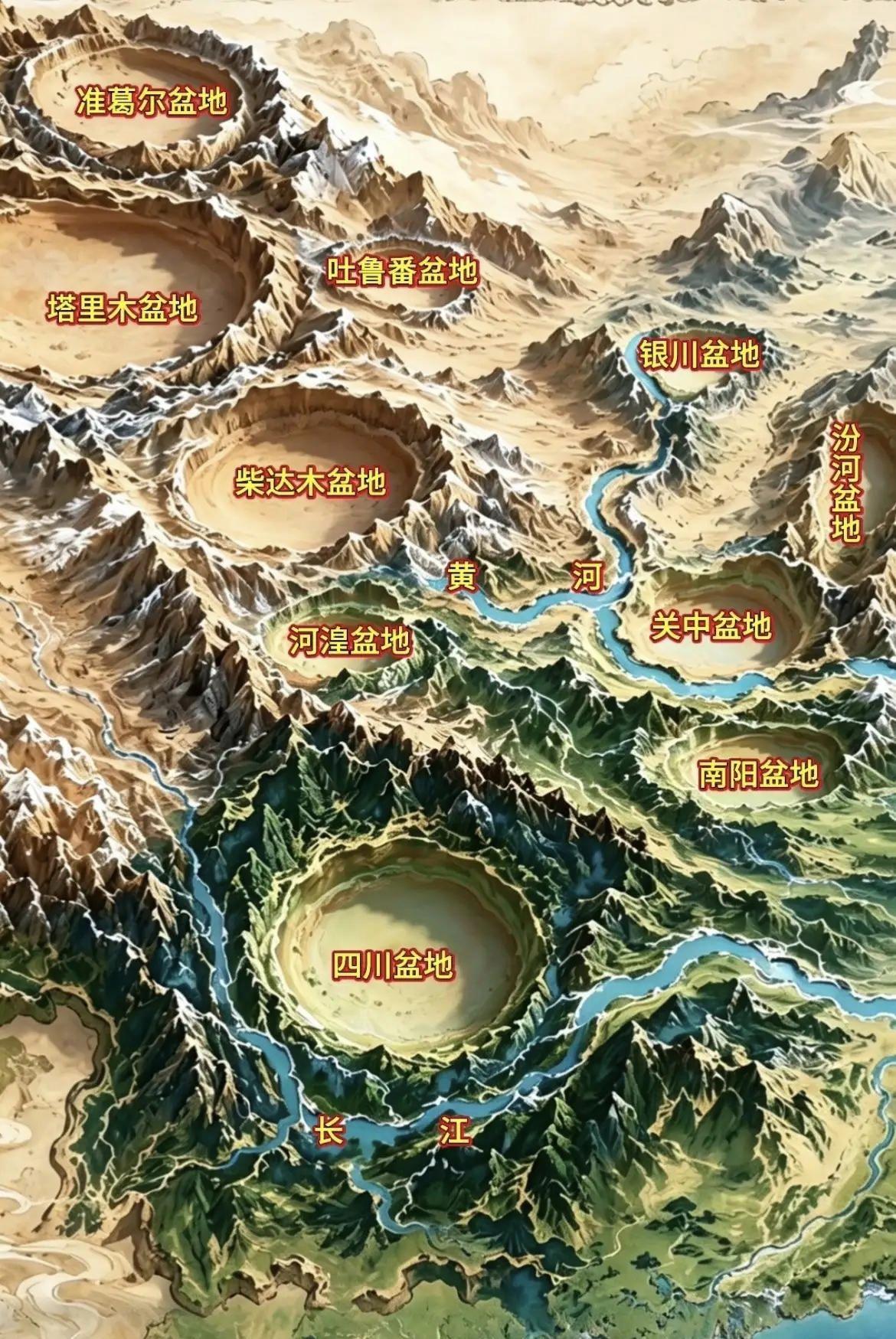 十大盆地，为何唯独四川盆地才是天选？都说十盆九贫，国内绝大多数盆地要么黄沙漫天、
