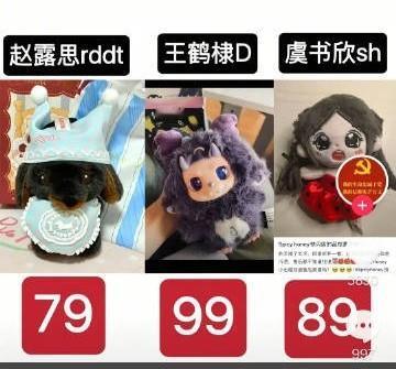 虞书欣的玩偶没有售后。pdd有同款5包邮。
王鹤棣的带追踪眼，带芯片防伪，搪胶脸