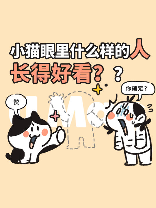 小猫眼里什么样的人，长得好看？