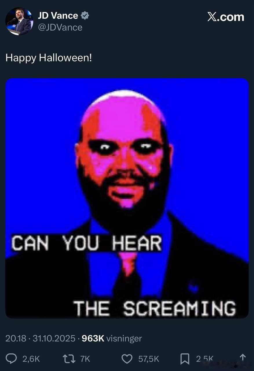 万斯万圣节自黑，发自己的表情包表示万圣节快乐就难看一个词海外新鲜事热点现场 ​​