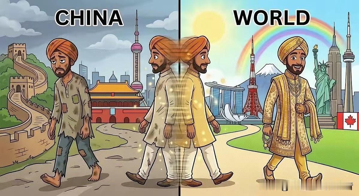 一张印度漫画这两天传得挺火。漫画里头说，去中国的印度人下辈子都是达利特，就是那种