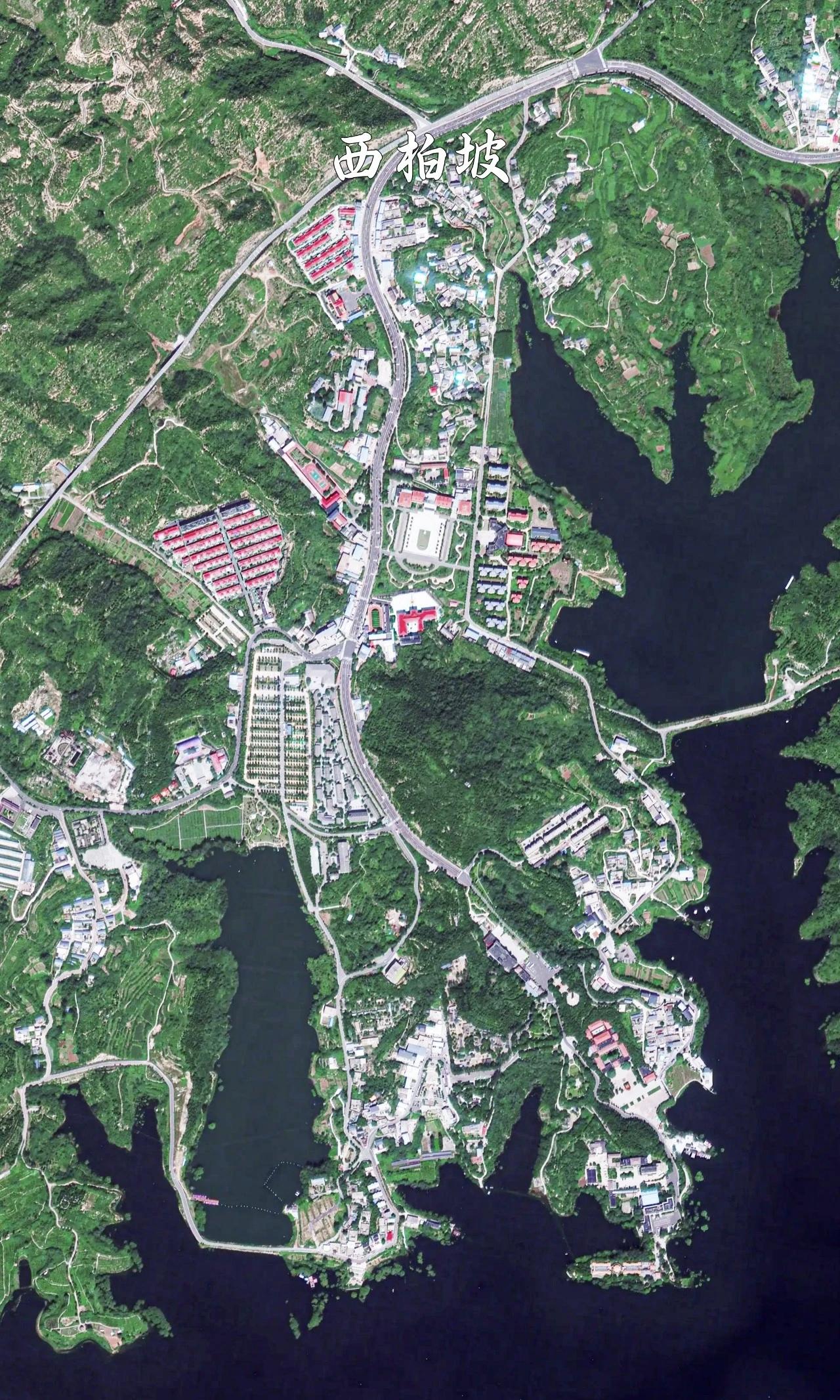 河北西柏坡高清卫星图