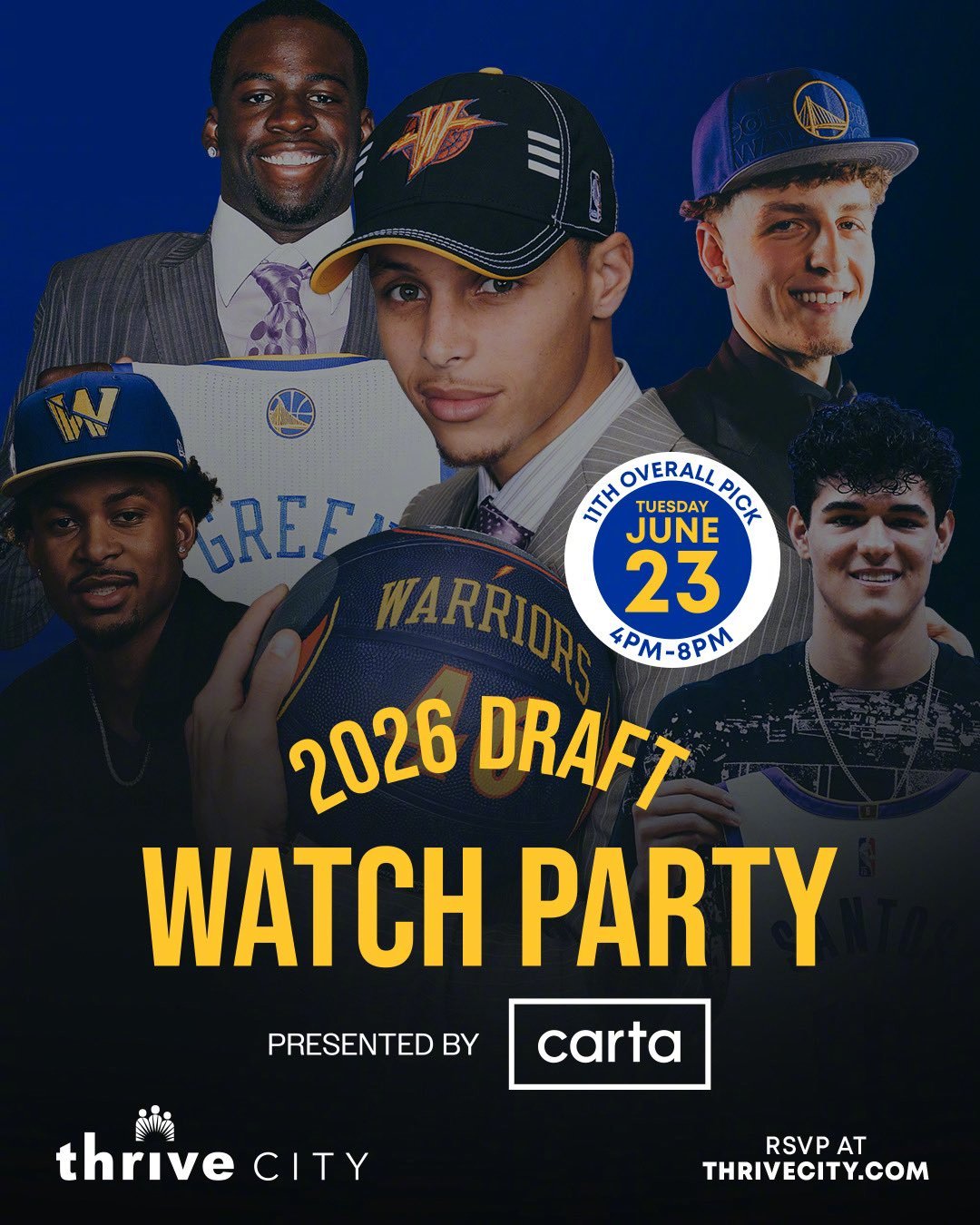 旧金山当地时间6月23日，在和我们一起锁定选秀大会！🏀金州勇士