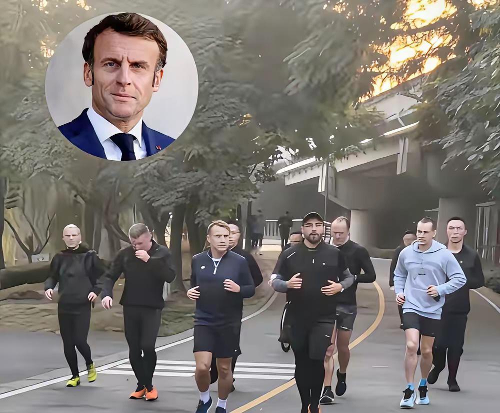 法国总统在成都晨跑的这一瞬间，真实的生活写照。紧凑的访华行程，即便是在异国，也没