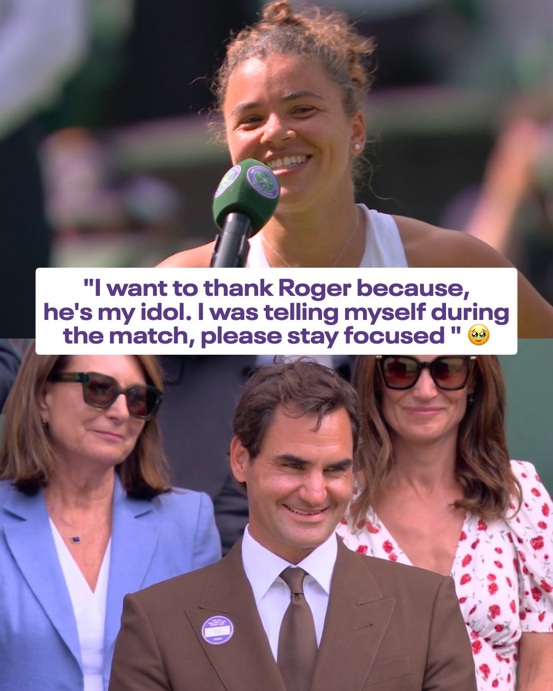 保利尼赛后感谢费德勒：“我想感谢Roger，因为他是我的偶像。我在比赛中告诉自己