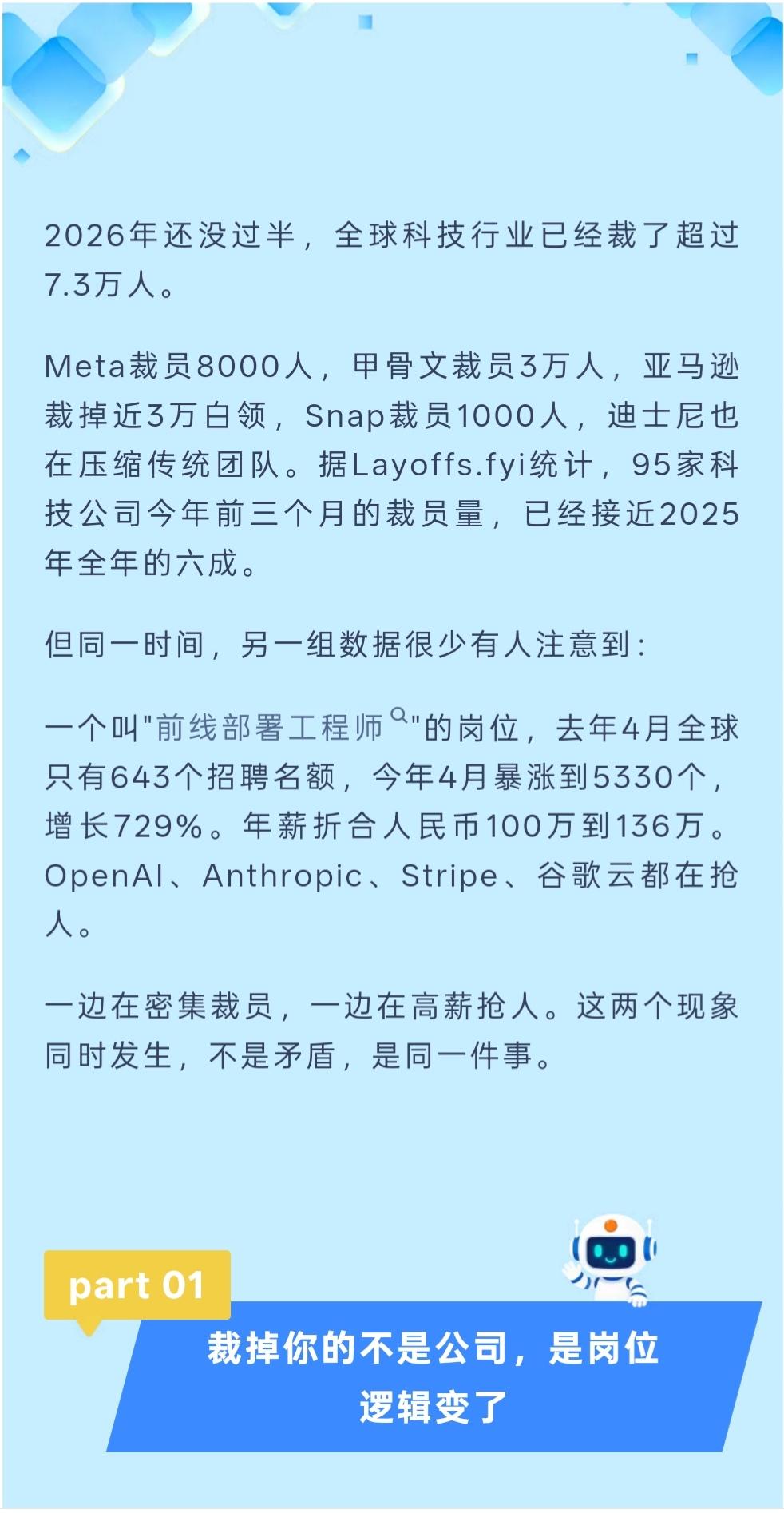 2026科技职场两极分化解读：裁员&高薪抢人本质是AI重构岗位结构
 
一、核心