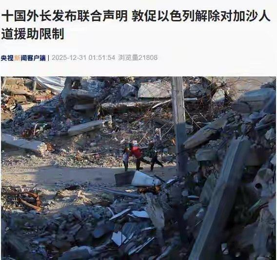 英法加拿大等十国联合声明  加沙人道局势都惨成这样了，十国终于发声明关切了。但光