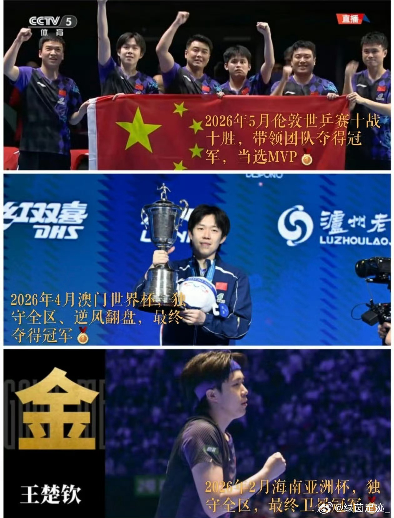 王楚钦王楚钦被赞现象级超级巨星 王楚钦好样的🔥2026上半年参赛35场交出33