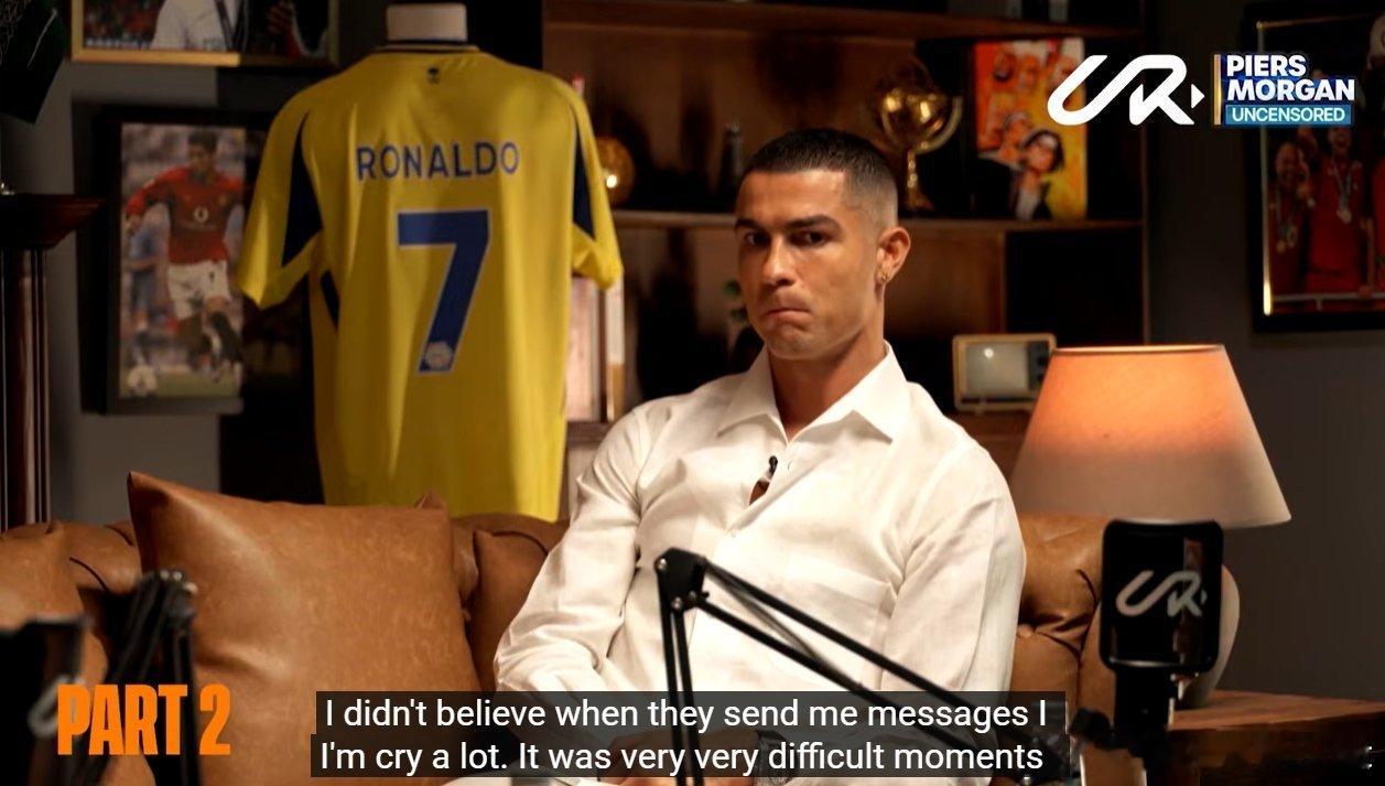 C罗[超话] 摩根采访下期预告C罗谈得知若塔去世时的感受。C罗：“当他们发给我这