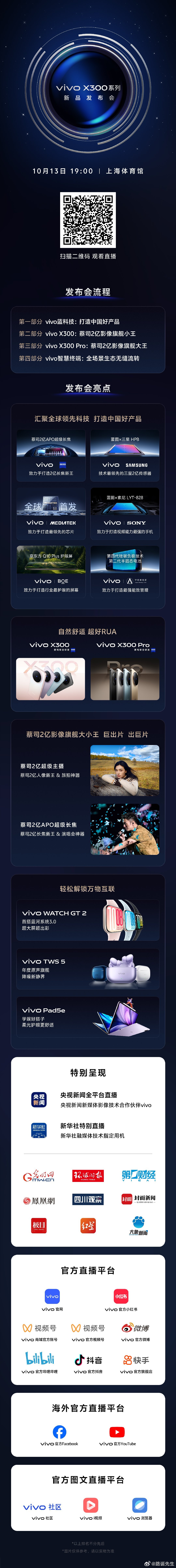 vivoX300系列发布会来，猜猜价格。 ​​​