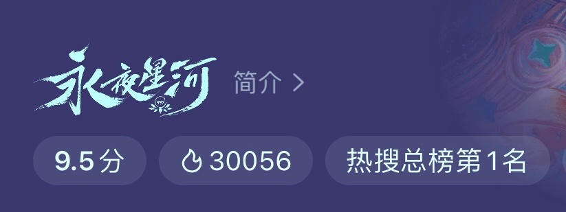 今天我们欢聚在这里就是为了庆祝永夜星河热度破30000🎉 ​​​