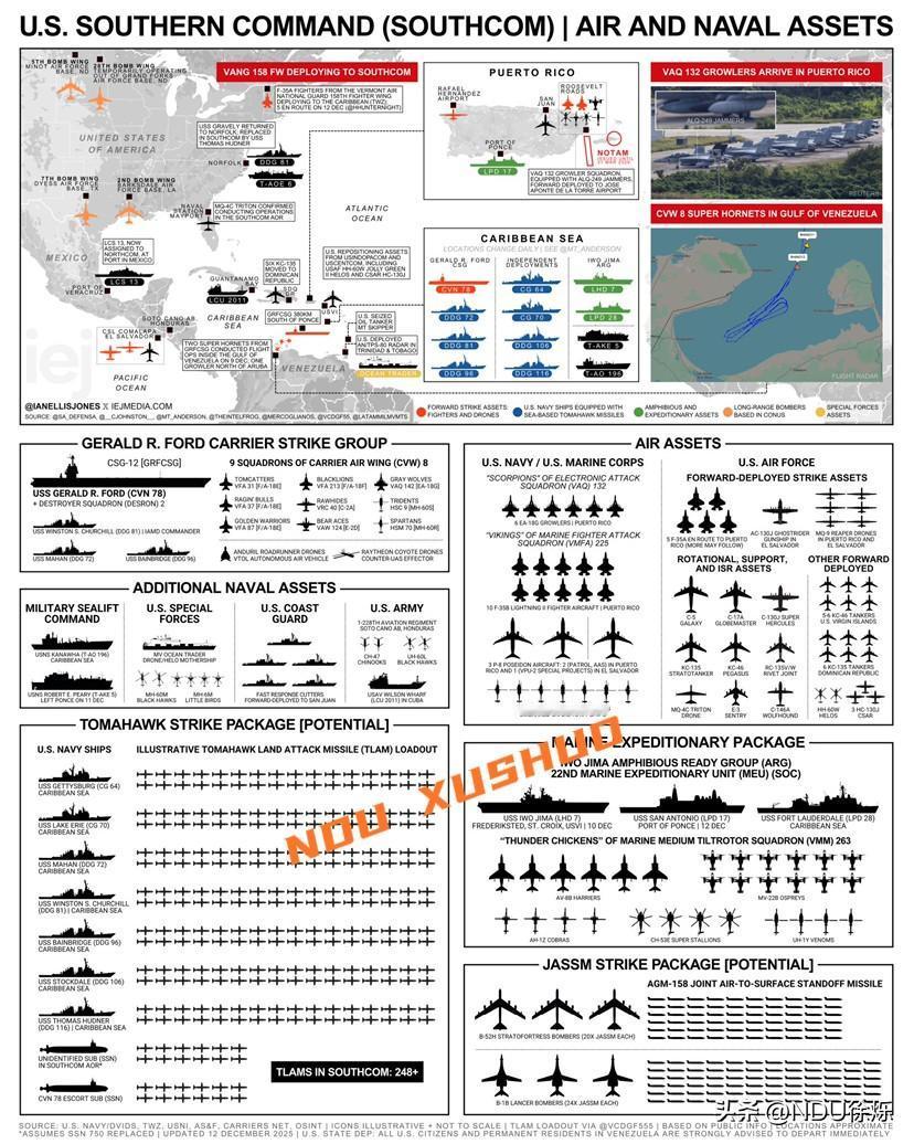 🔴🇺🇸🇻🇪美国在加勒比海的军事部署进入最后阶段 🔴2025年12月1