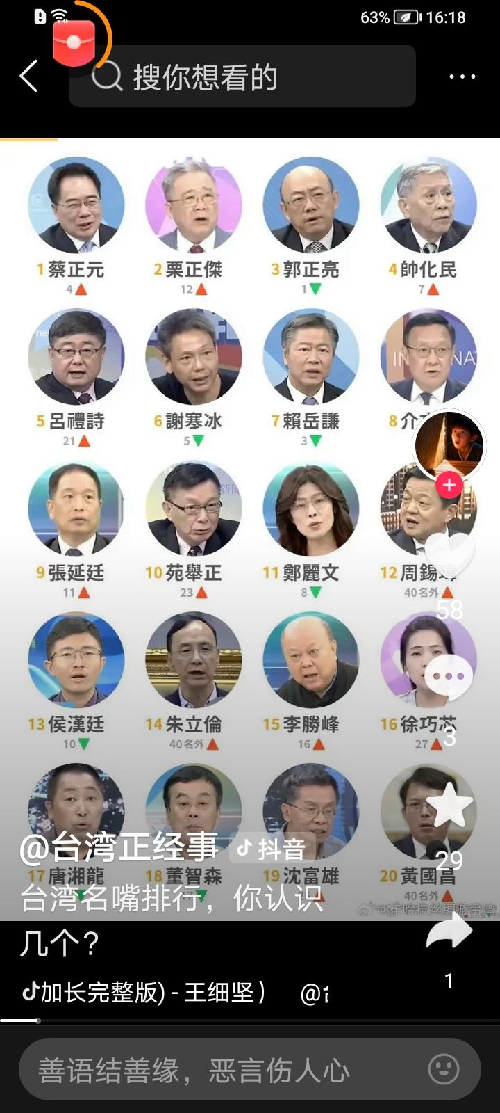 台湾名嘴们你们认识他们吗？谁是统派评论员，你们知道吗？台湾党派之争 岛内政客 民