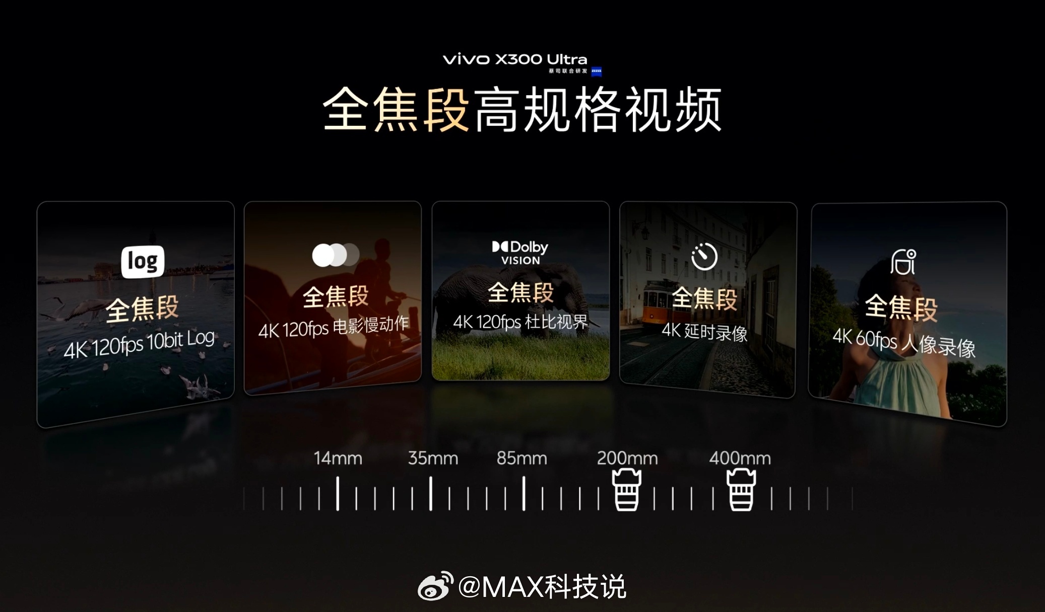 牛逼，4K 120fps 10bit log、4K 120fps电影慢动作、杜比