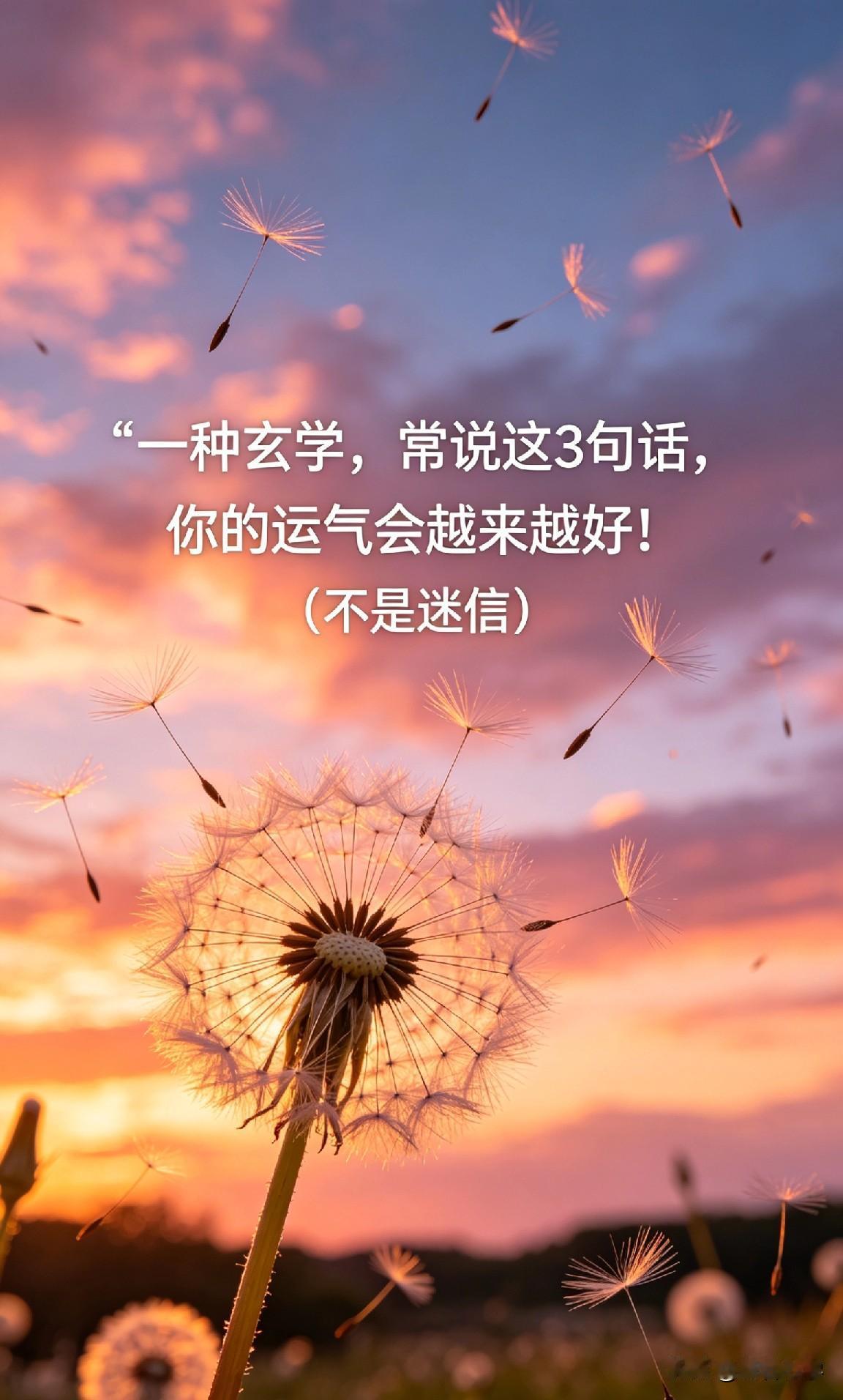 一种玄学，常说这3句话，你的运气会越来越好！（不是迷信）

你有没有发现，身边有