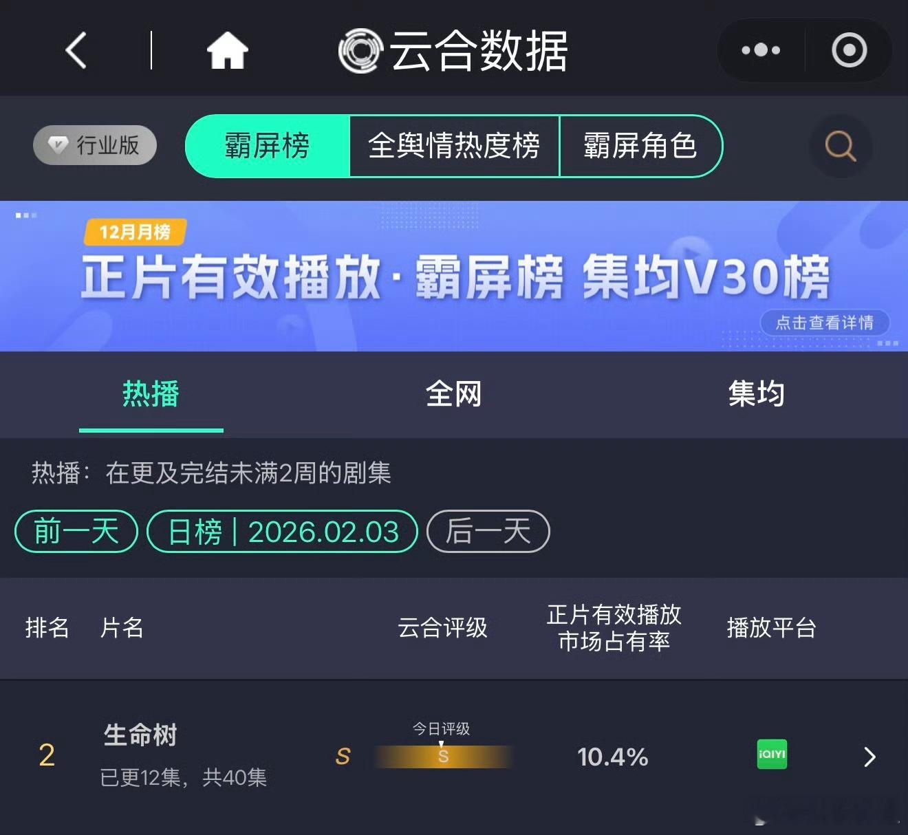 生命树云合评级S真的很好看 