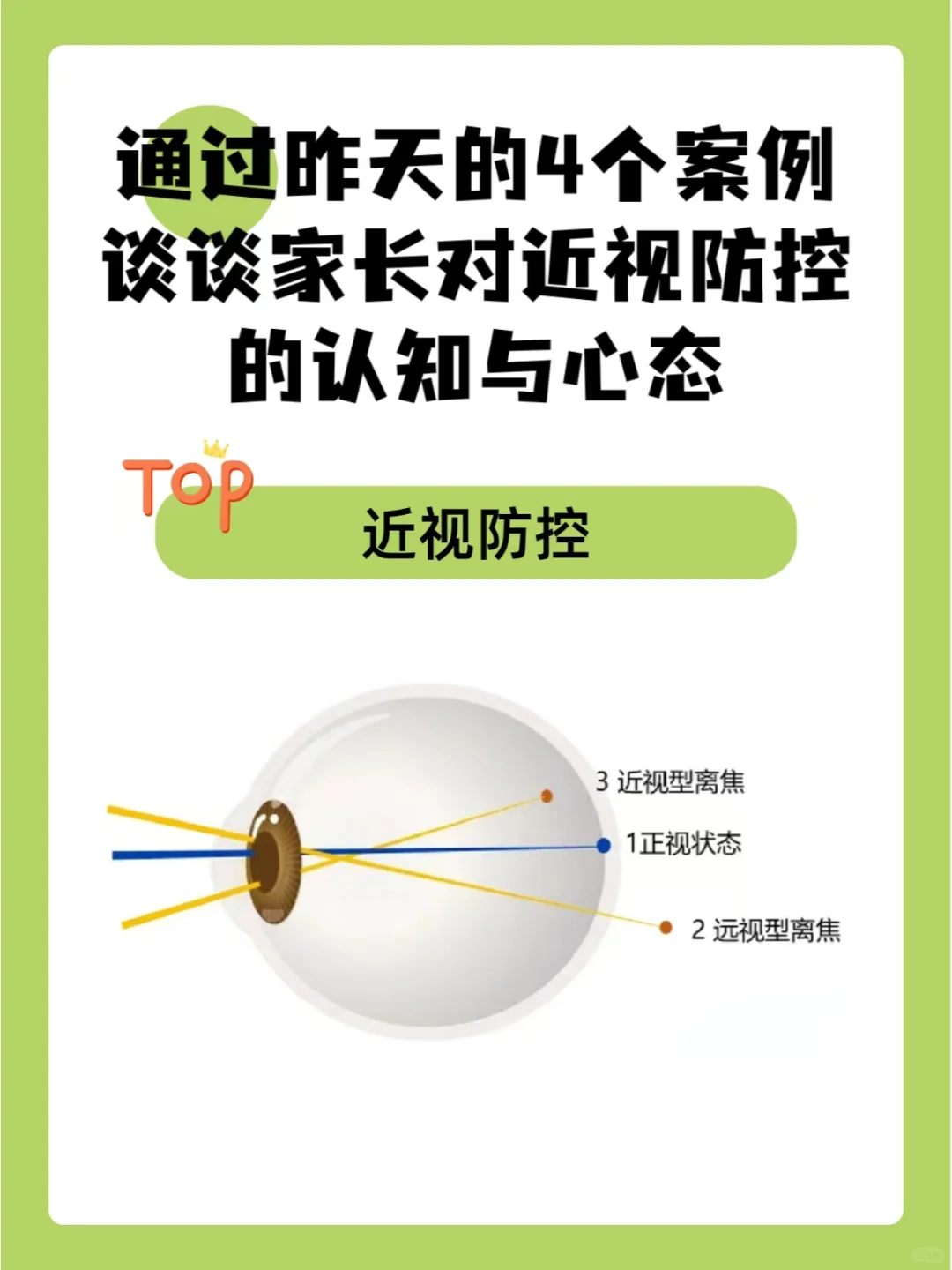 4个案例谈谈家长对近视防控的认知与心态
